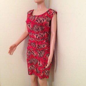 Red Snakeskin Print Pullover Dress NWT